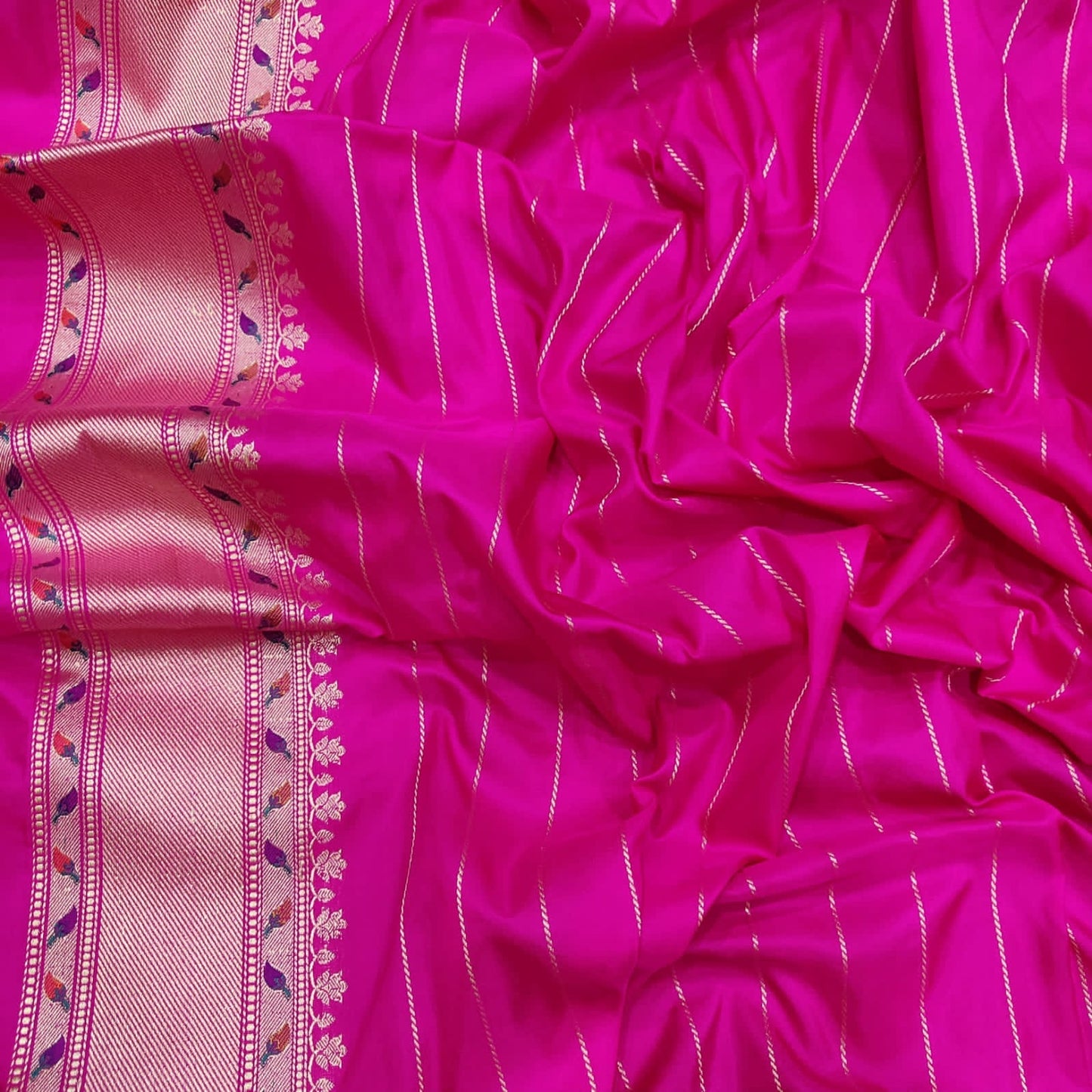Paithani inspired Katan silk handwoven saree - Saffronfashionindia