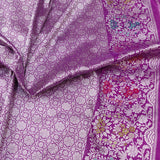 Pink kora kadwa handwoven sarees