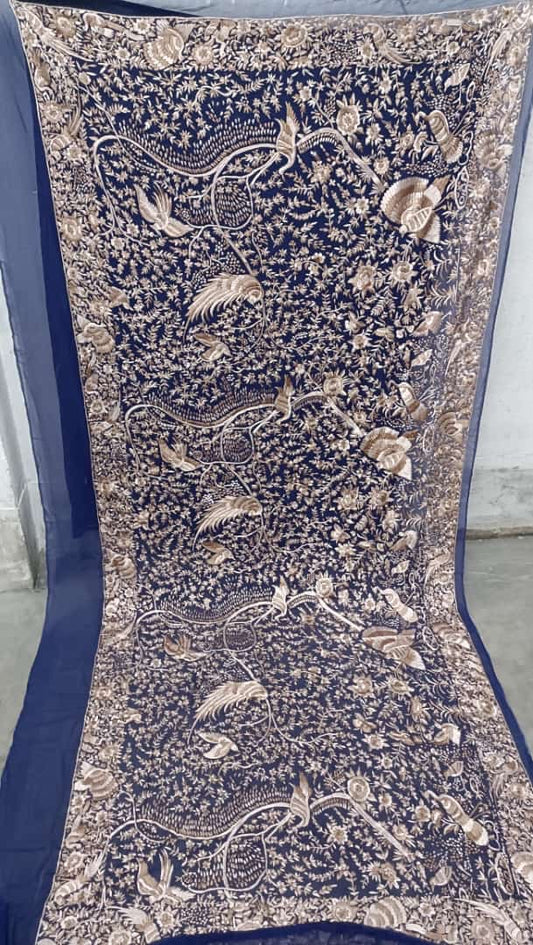 Dilbar authentic Parsi gara dupatta - Saffronfashionindia