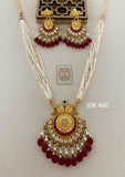Pearl around Necklace Set Indowestern necklace Pakistani Necklace set
