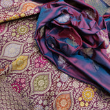 Lilan Katan silk handwoven kadwa sarees