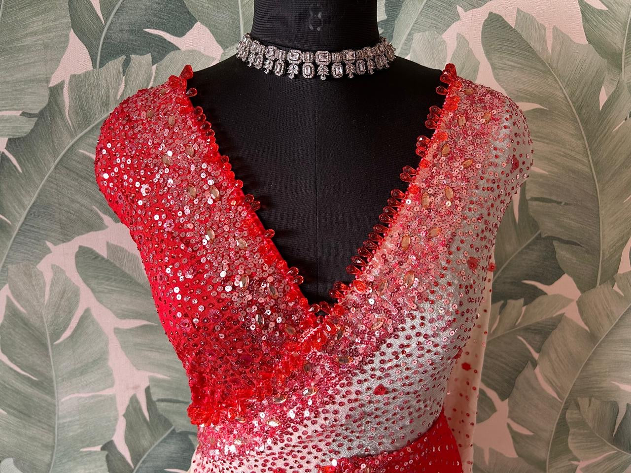 Shaded premium saree gorgette silk sarees Indian sari blouse