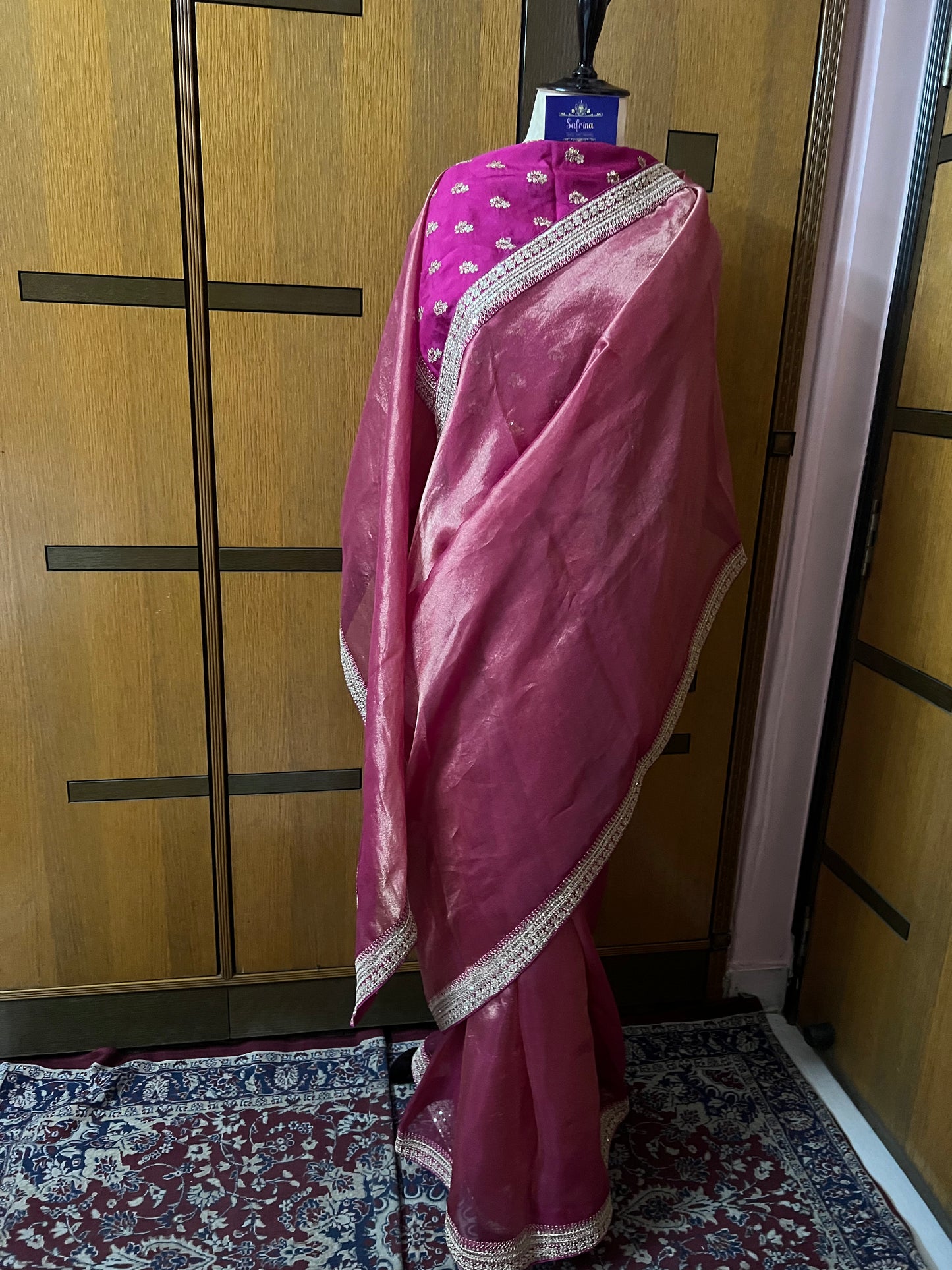 Moumi Kanjeevaram inspired tissue organza saree - Saffronfashionindia