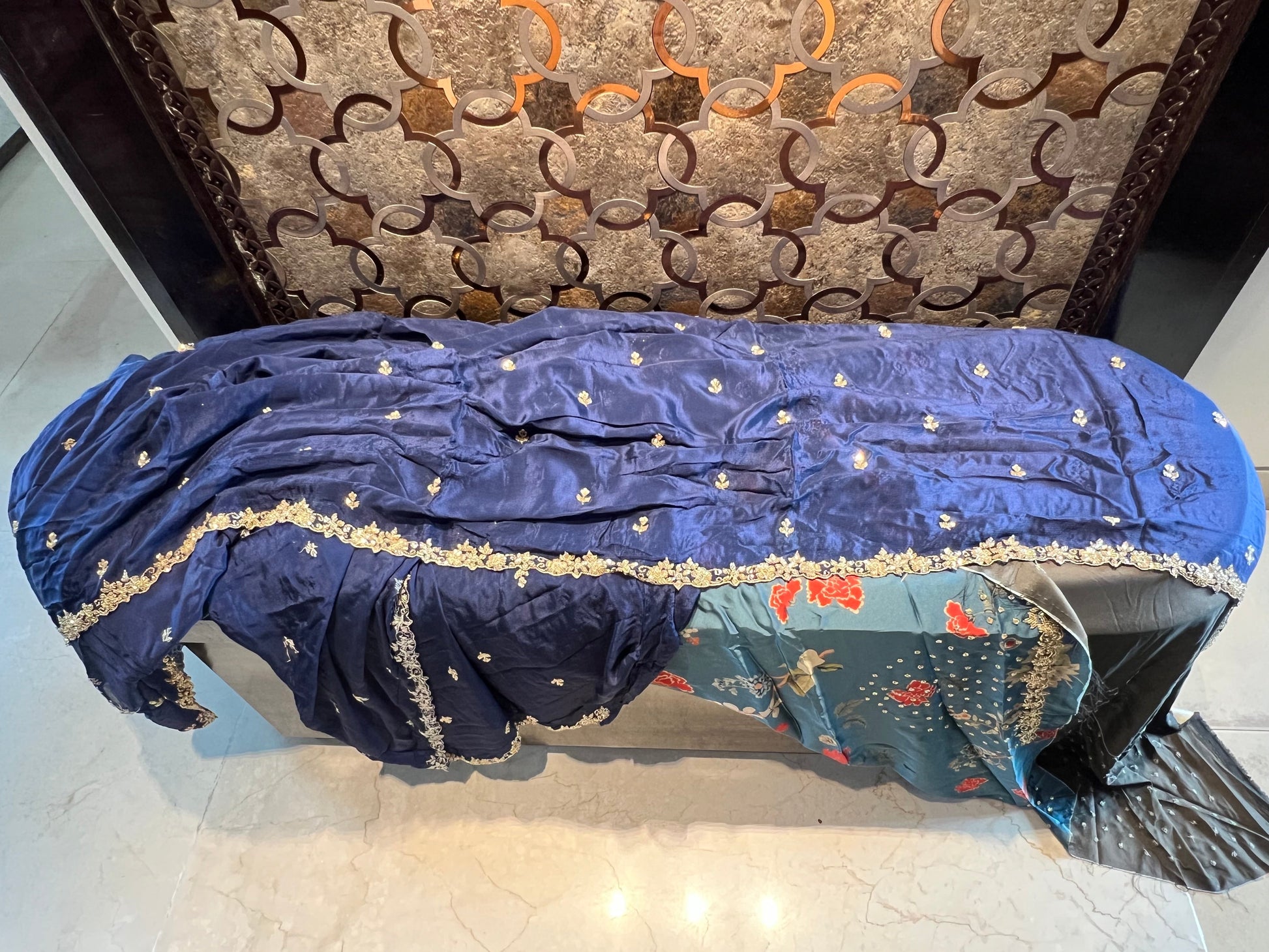 Mivisha zardosi saree blouse women Partywear sarees SaffronFashion