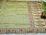 Indian saree Banarsi Katan silk saree Dhakai Jamdani sarees blouse SaffronFashion