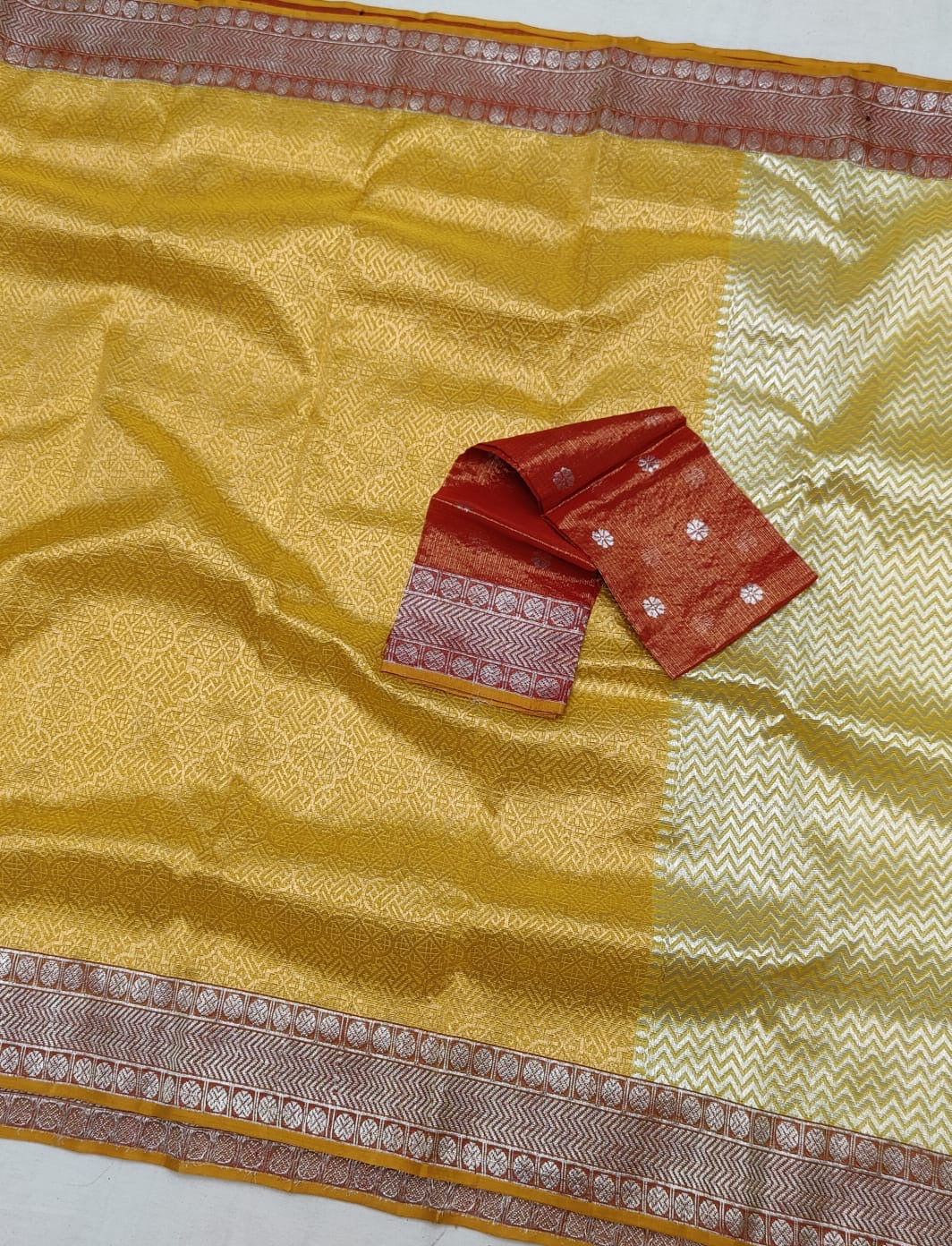 Janawar exclusive zari Kota Indian heritage sarees - Saffronfashionindia