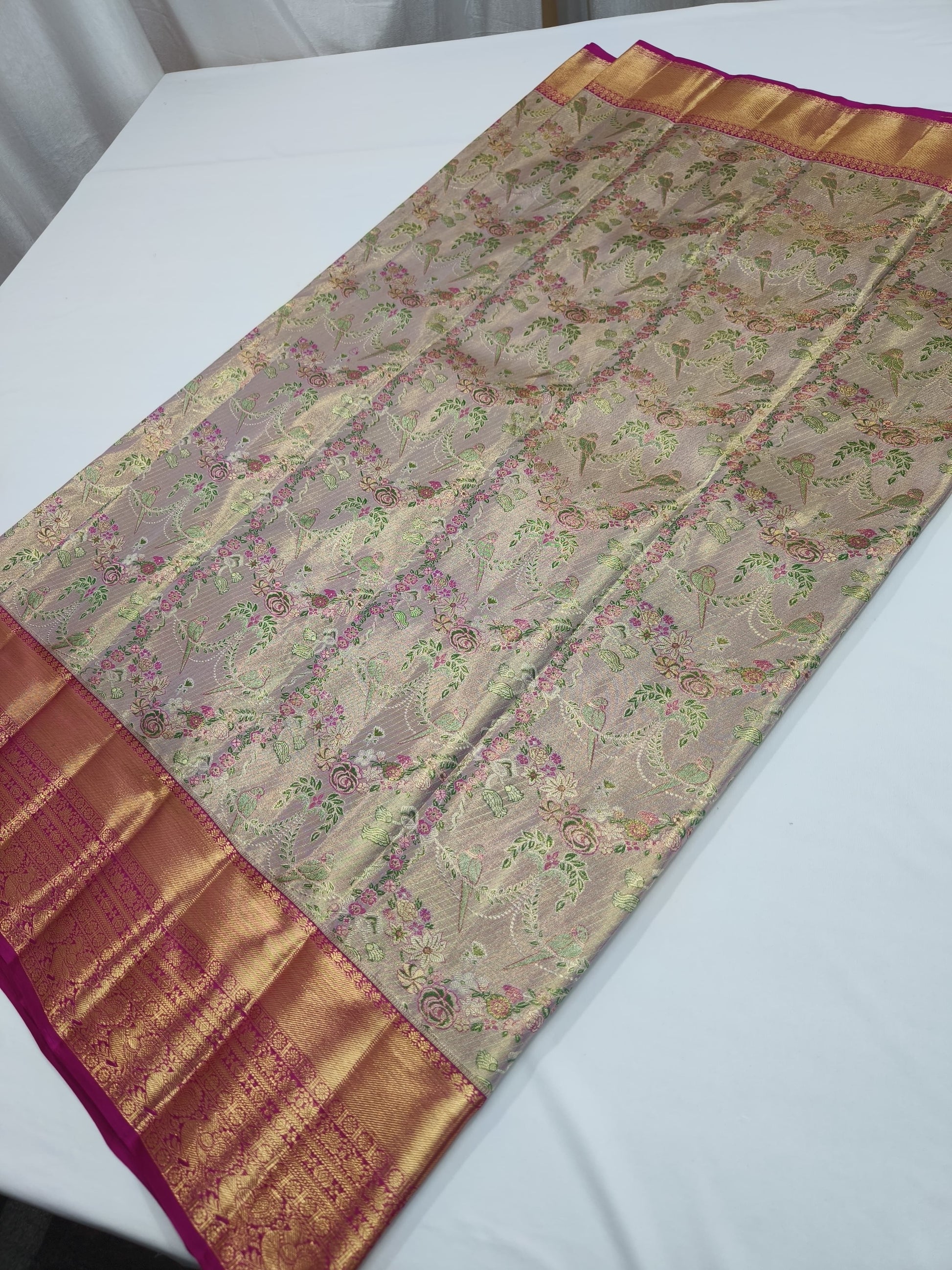 Ranashi Kanjeevaram silk saree - Saffronfashionindia