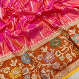 Ramina Dual Toned Katan Silk Saree Handwoven sari