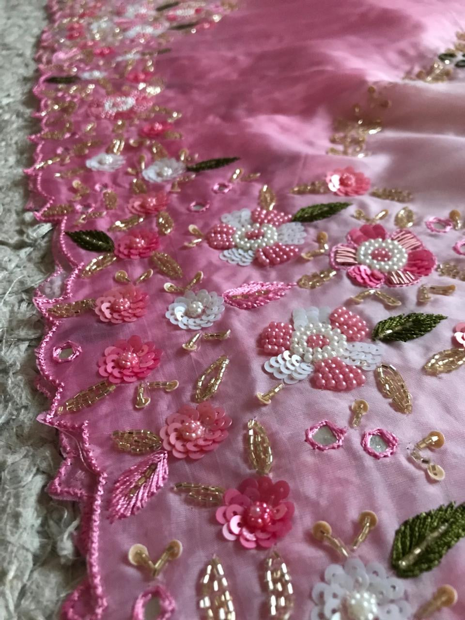 Ombre shaded saree premium satin luxury silk sarees women sari blouse - Saffronfashionindia