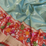 Aneha Tissue Handwoven Saree women sari