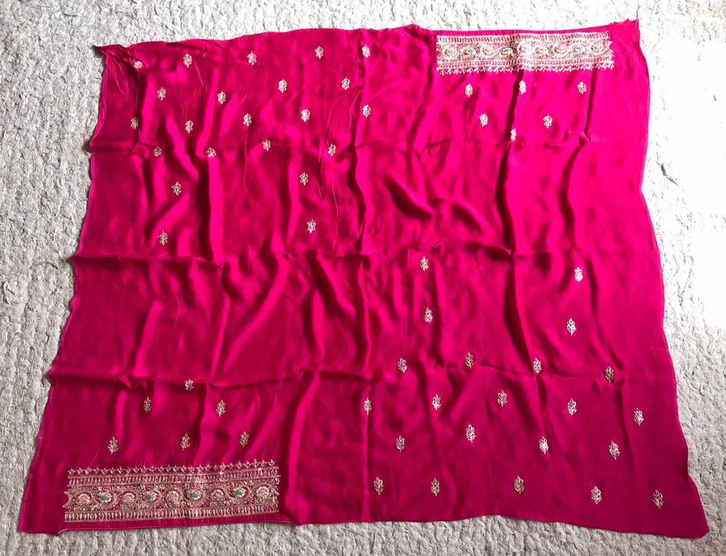 Pink satin Preety saree beautiful saree - Saffronfashionindia