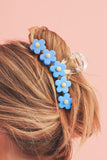 Multicolour 60s Flowers Cute Plastic Hair Claw