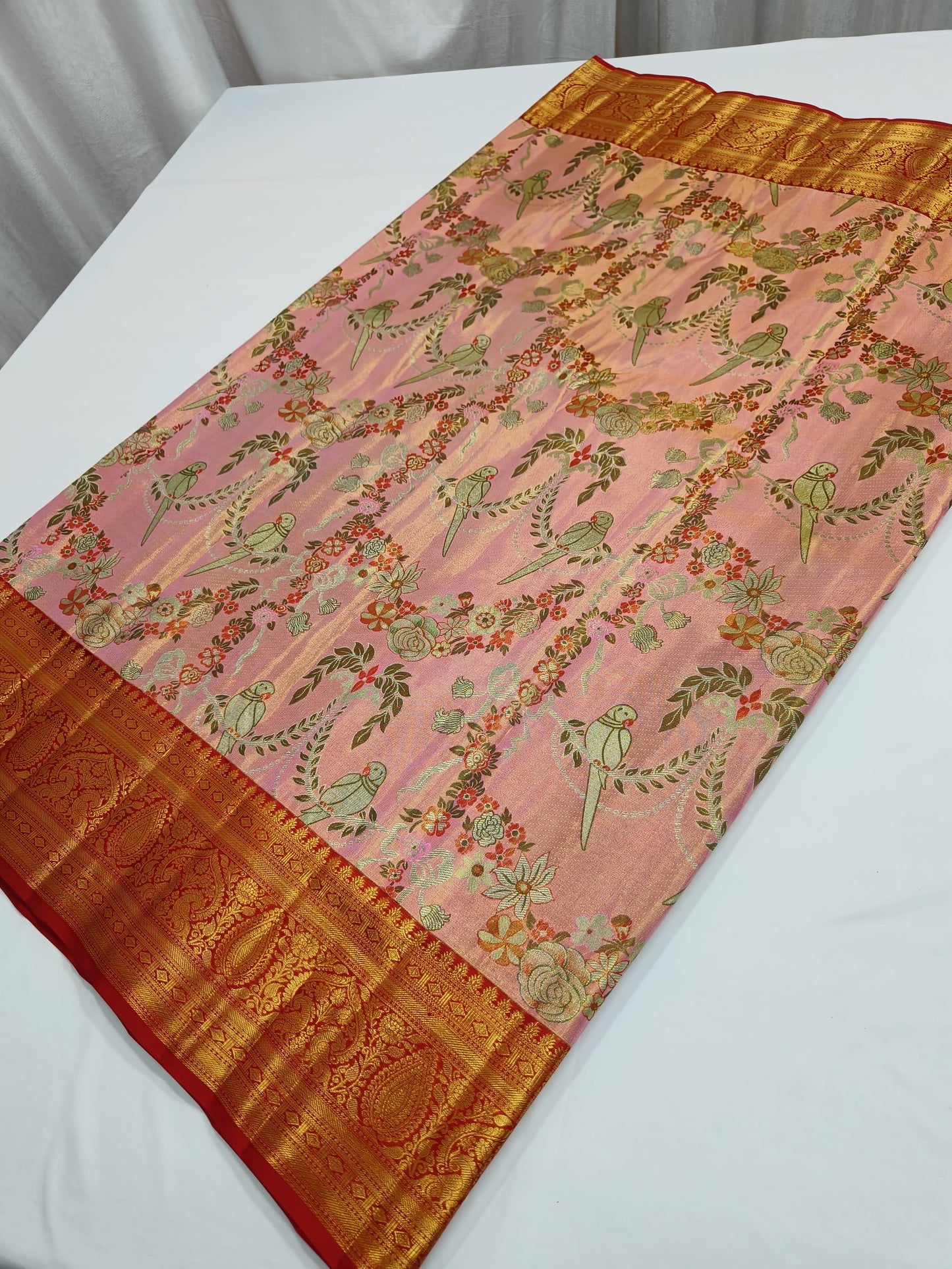 Sardani pure Kanjeevaram silk Indian traditional sarees - Saffronfashionindia