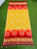 Yellow dupatta handmade dupatta gajji silk dupatta SaffronFashion