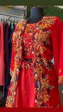 Red ridding indowestern dress