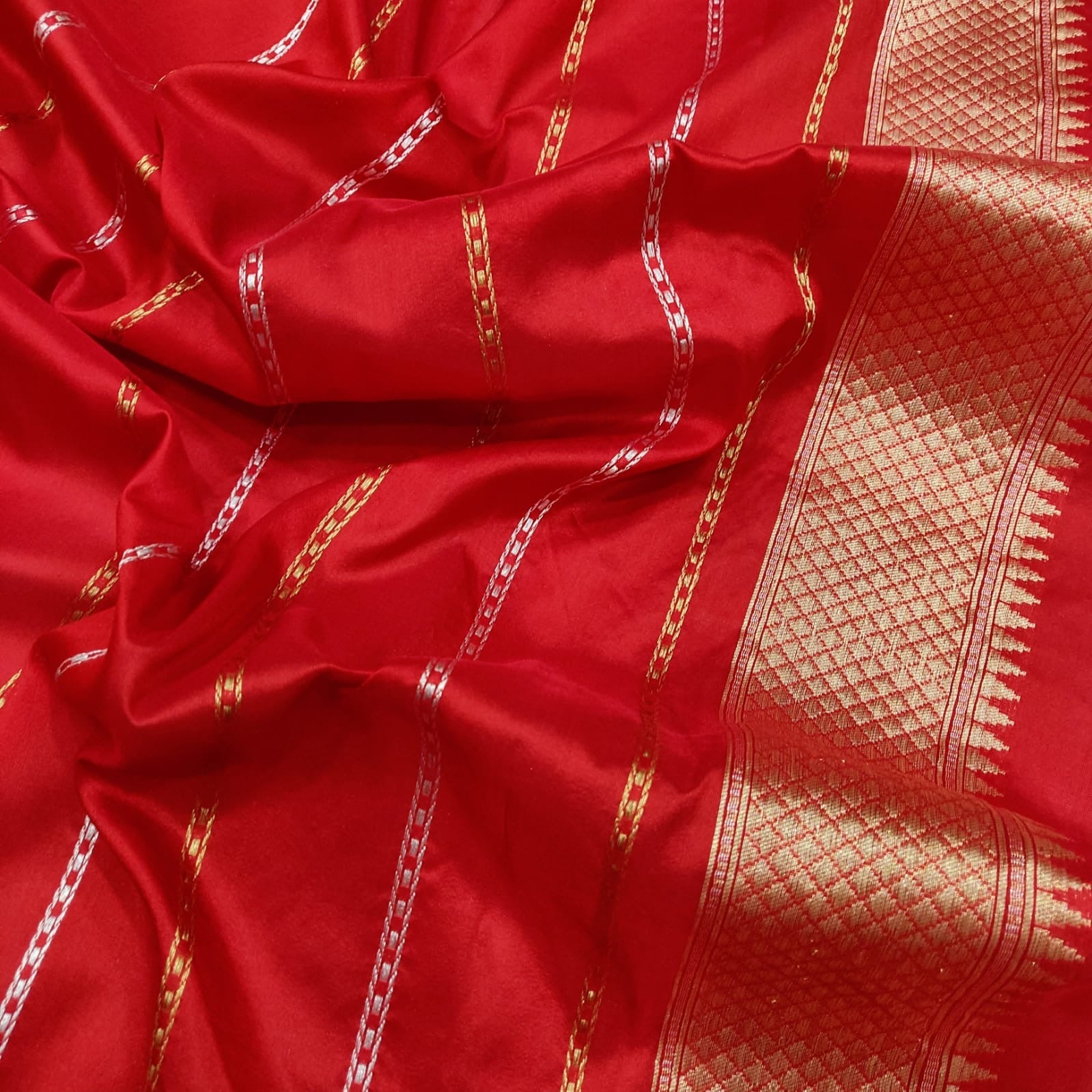 Aneha Tissue Handwoven Saree women sari - Saffronfashionindia