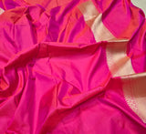 Pink contemporary saree banatei saree pashmina kadwa sari blouse SaffronFashion