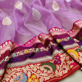 Pishika kora handwoven kadwa saree women sarees