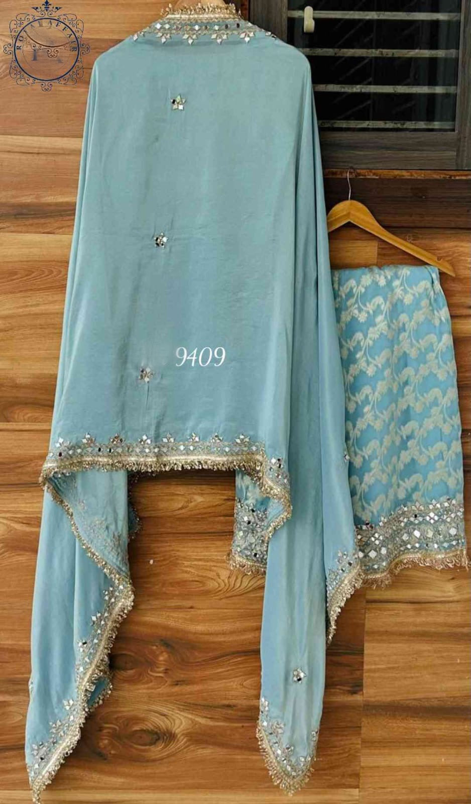 Ravika shimmer dress tissue dress  Indian dress embroidered set SaffronFashion