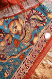 Kalamkari Gajji silk saree gottapatti saree