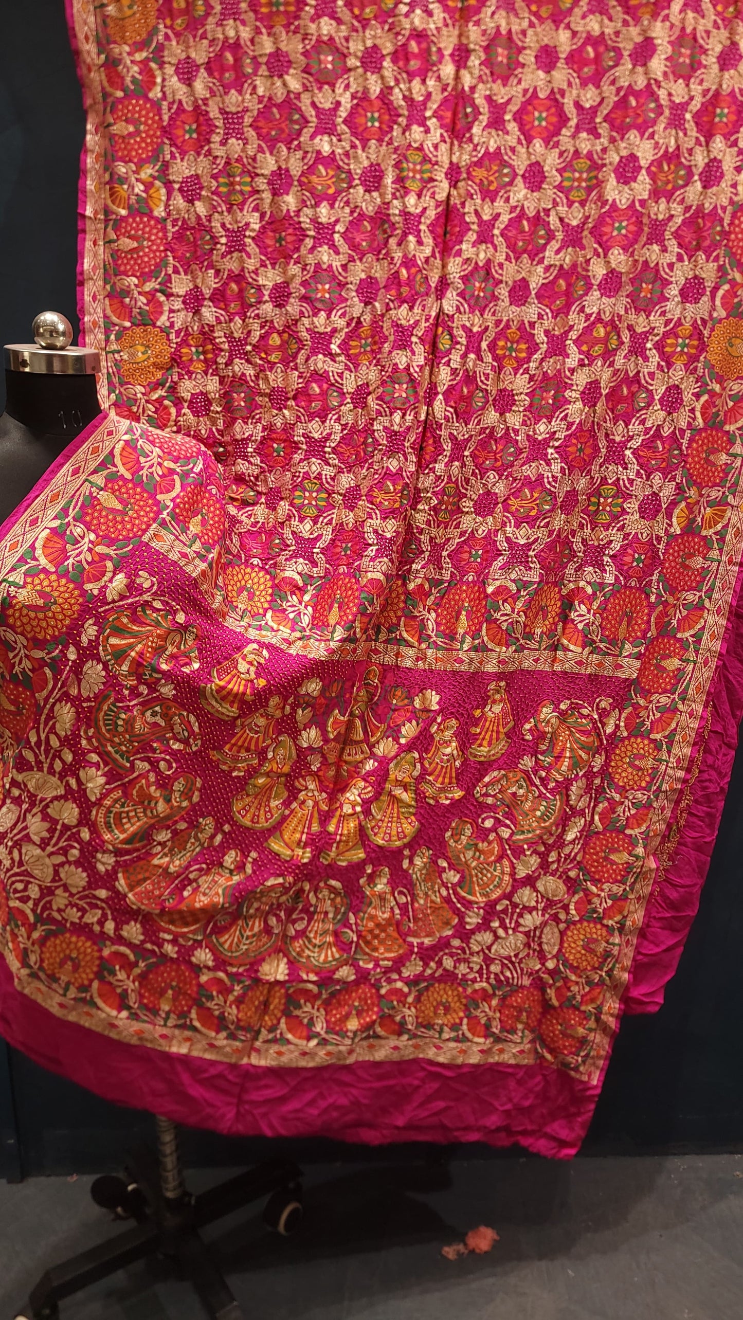 Banarsi Khaddi Gorgette saree traditional Indian heritage saree blouse - Saffronfashionindia