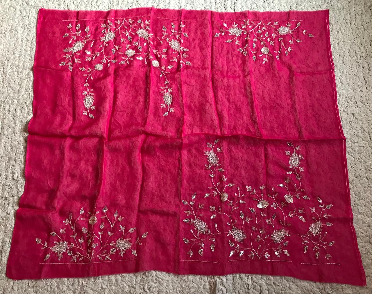 Purple premium organza saree luxury sarees - Saffronfashionindia