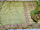 Indian saree Banarsi Katan silk saree Dhakai Jamdani sarees blouse SaffronFashion