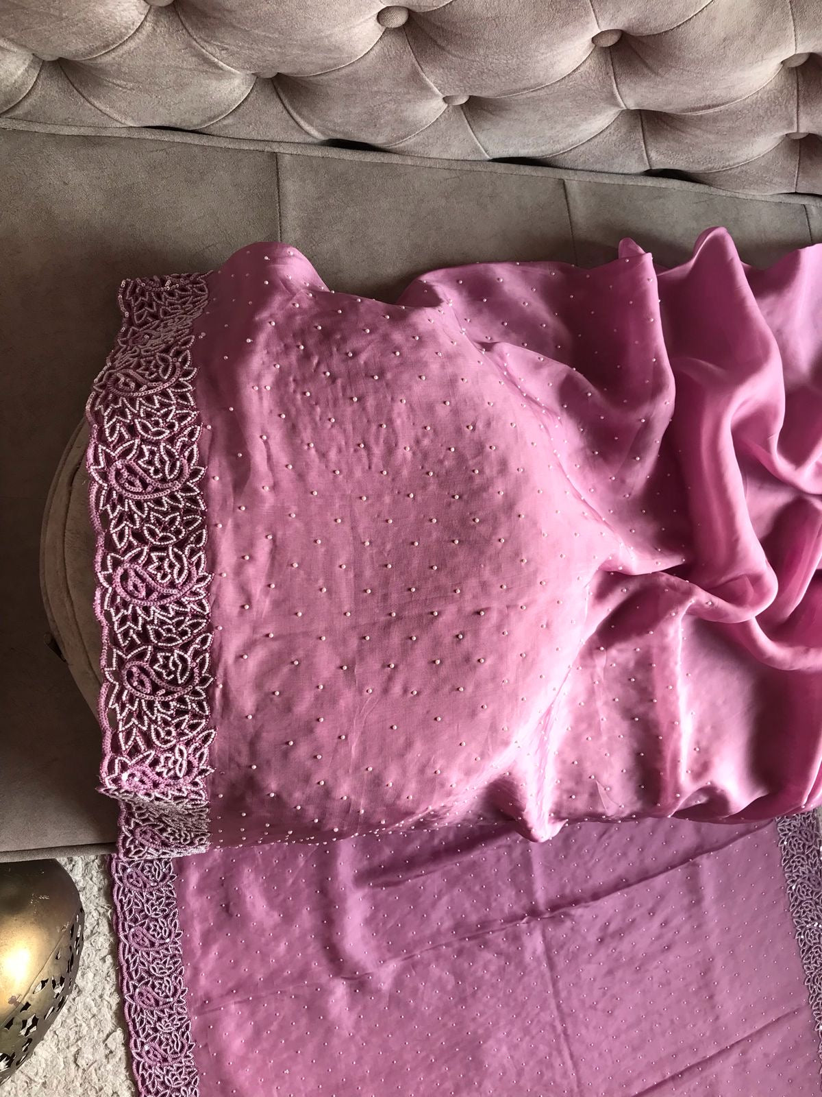 Luxury pink premium Organza Silk Sarees - Saffronfashionindia