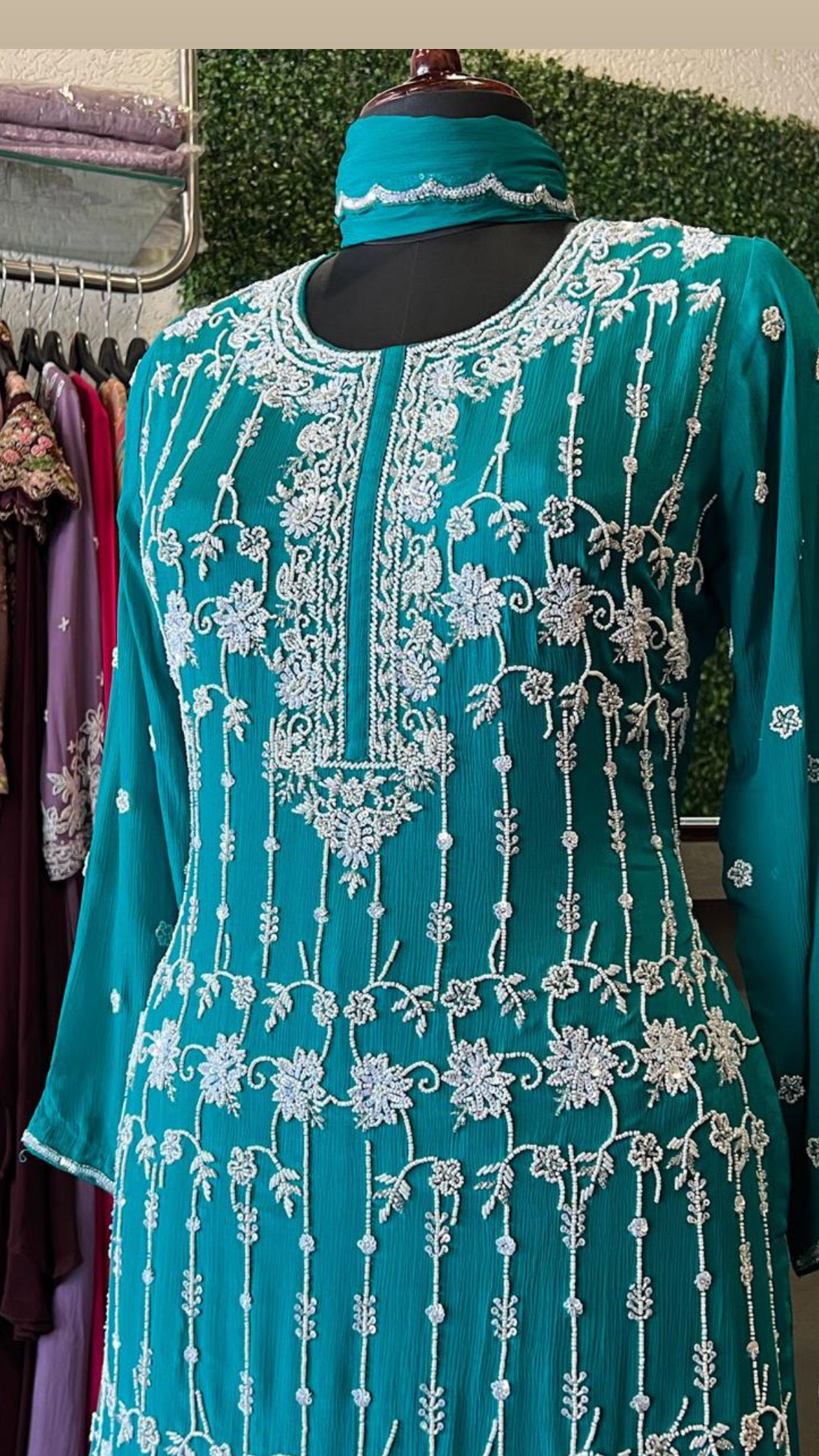 Turquoise women Dress Indian dress - Saffronfashionindia