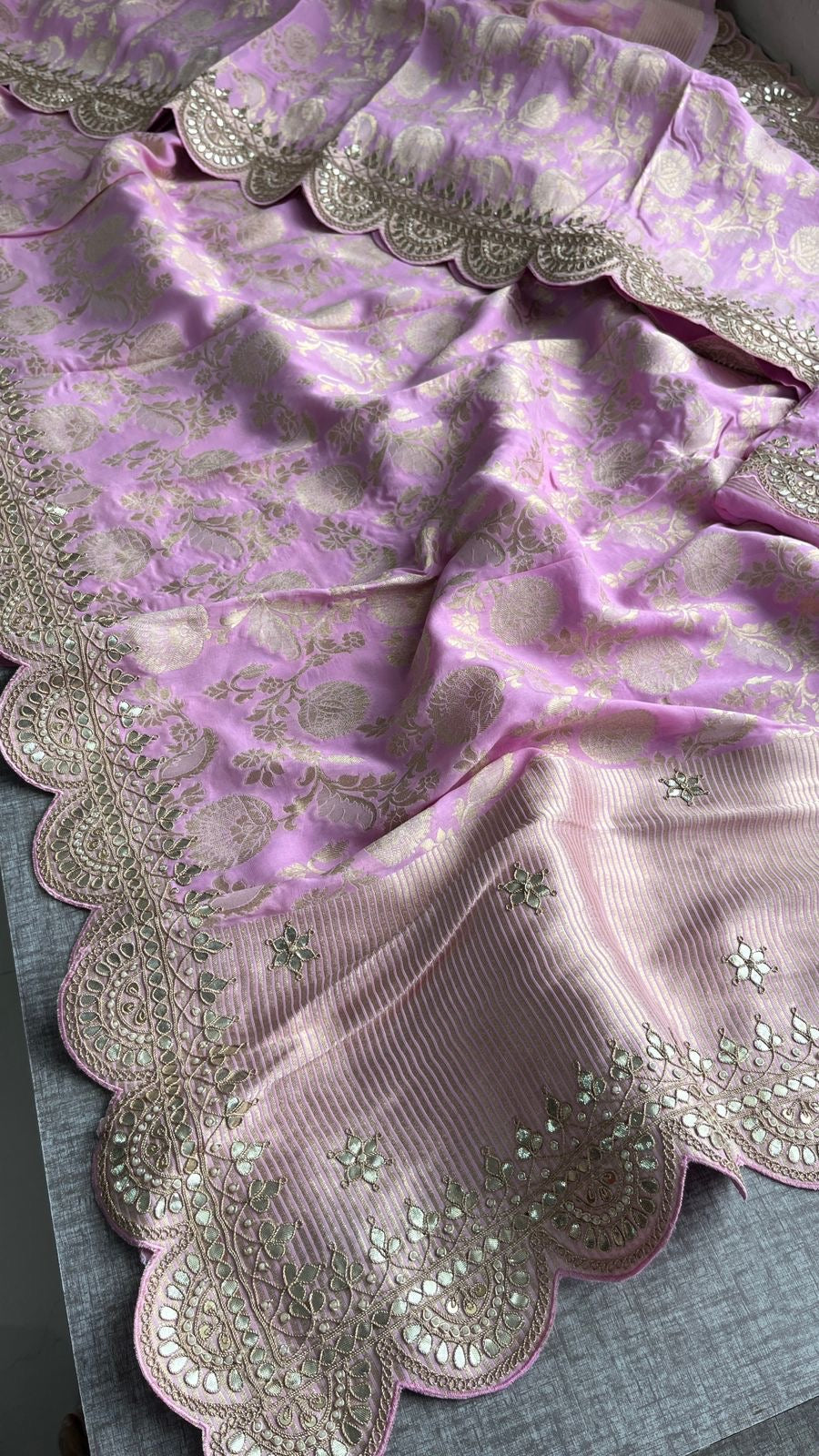 Liama Khaddi Gorgette saree Indian saree traditional sarees - Saffronfashionindia