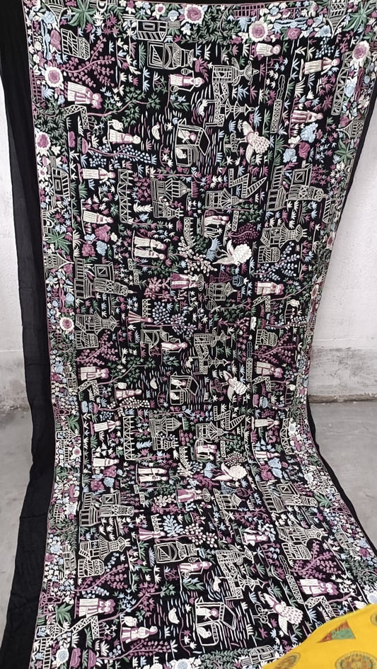 Rihad Gorgette Autentic Parsi Gara Dupatta - Saffronfashionindia