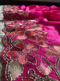 Premium floral saree organza saree beautiful sari blouse SaffronFashion