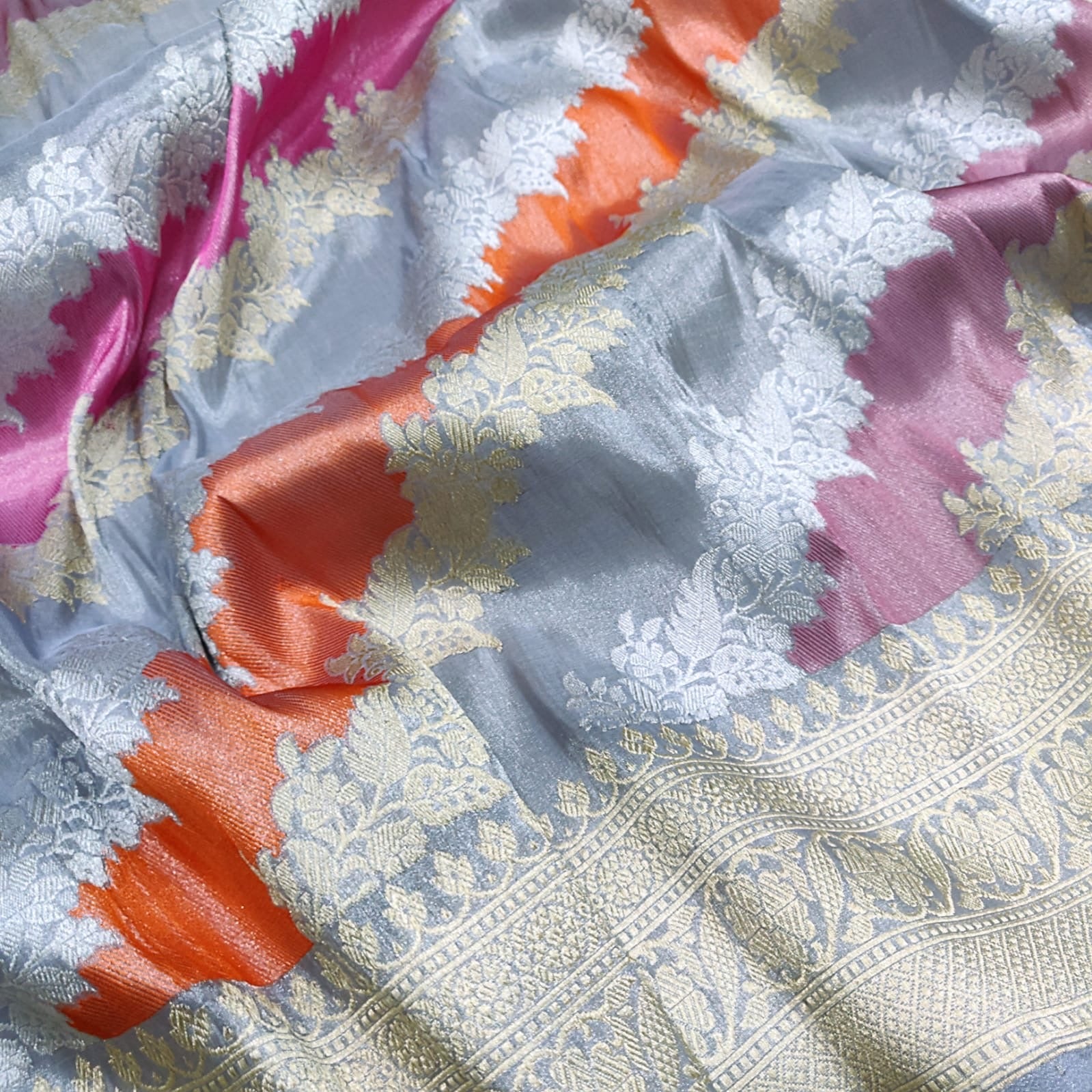 Rangkat inspired handwoven tissue silk saree - Saffronfashionindia