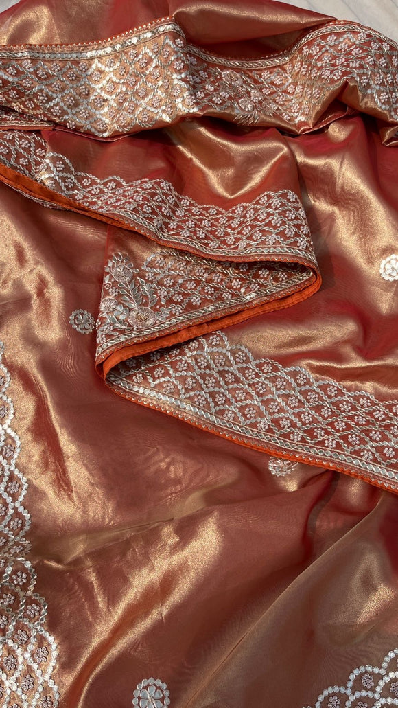 Zavish Zari Tissue saree Partywear sarees