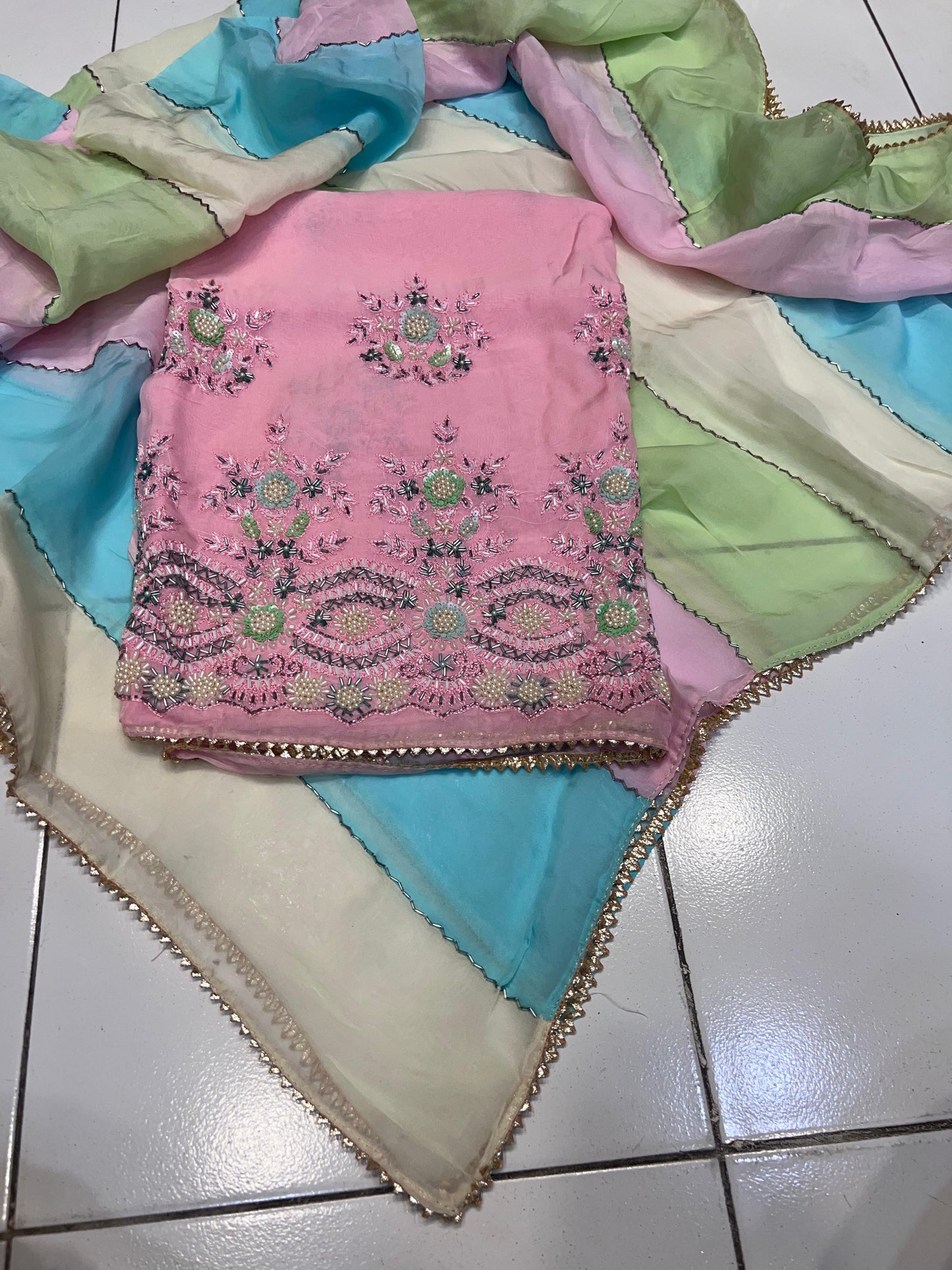 Exclusive Organza punjabi suit Indian salwar suit - Saffronfashionindia