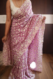 Luvisha Parsi inspired saree crepe beautiful sarees