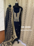 Mirror Handwork Chinon Salwar suit Indian dress