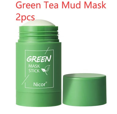 Cleansing Green Tea Mask Clay Stick Oil Control Anti-Acne Whitening Seaweed Mask Skin Care Saffronfashionindia