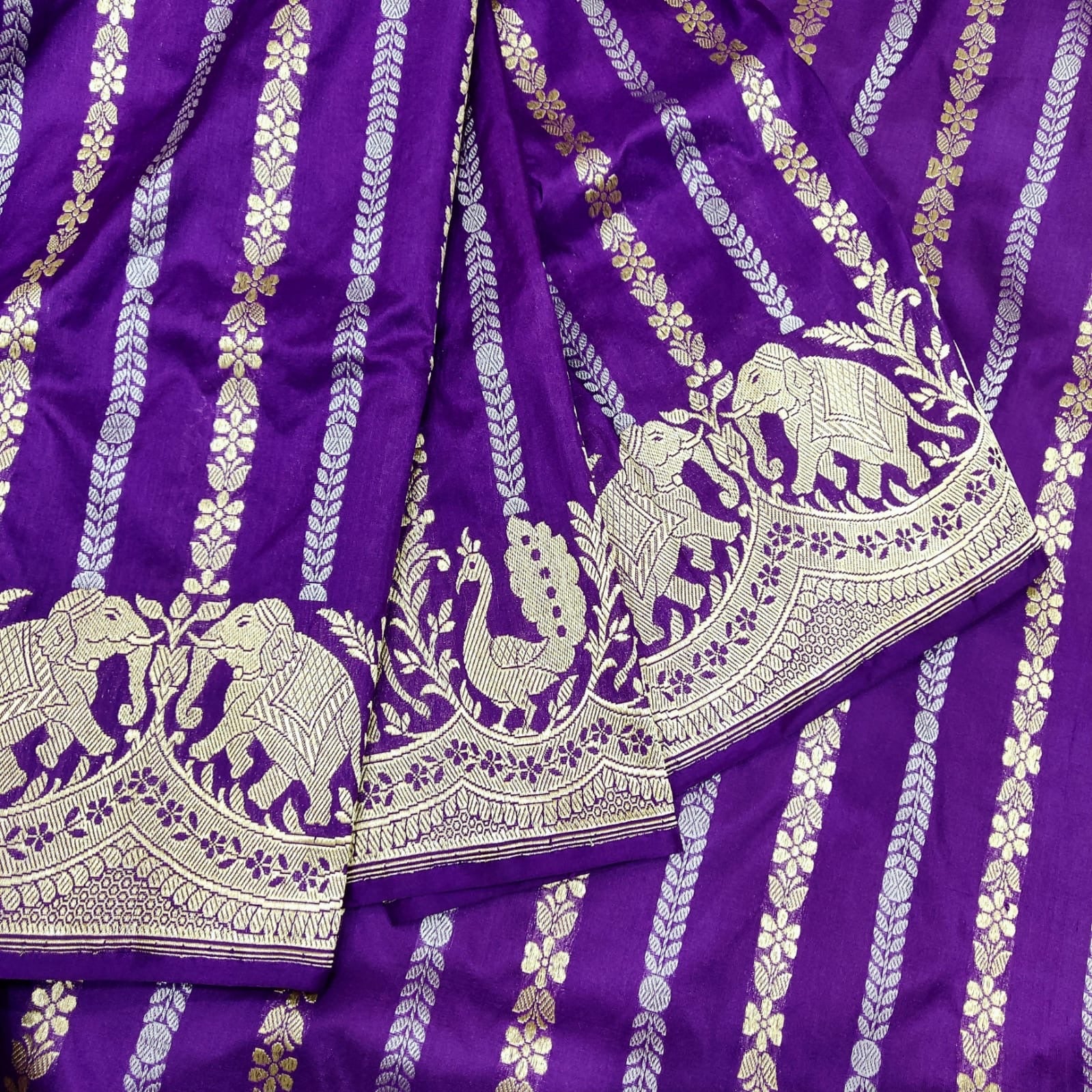 Numani katan silk handwoven sarees - Saffronfashionindia