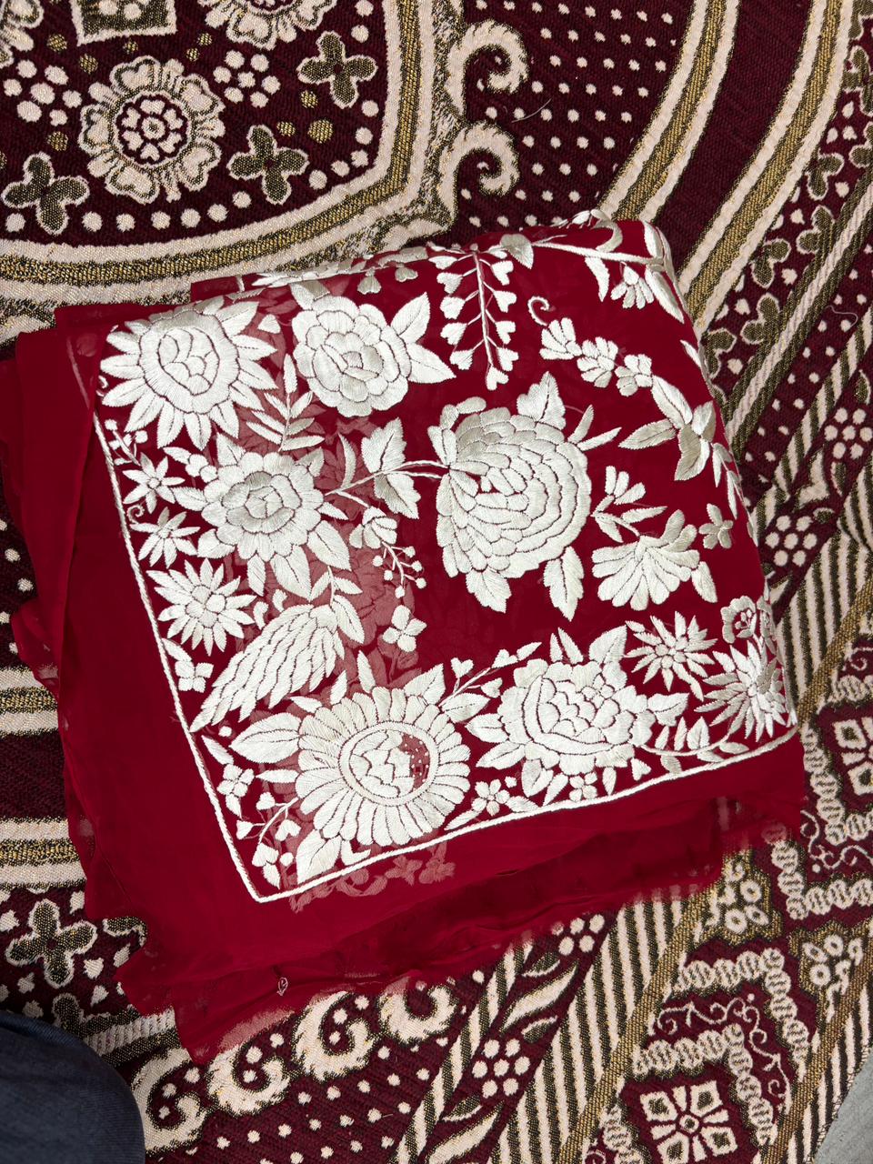 Isabella Parsi Saree Authebtic parsi gara saree - Saffronfashionindia