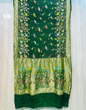 Green Banarsi dupatta Georgette dupatta