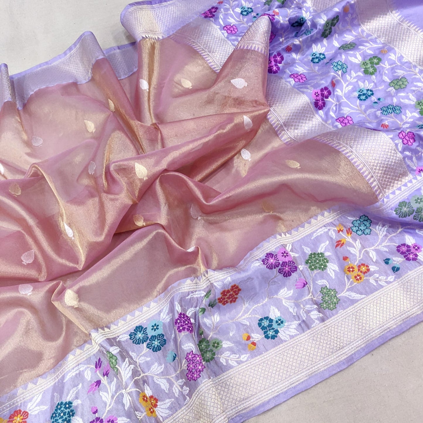 Tissue handwoven exclusive saree - Saffronfashionindia