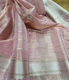 Pink Kora saree ekTara sari blouse Indian sarees SaffronFashion