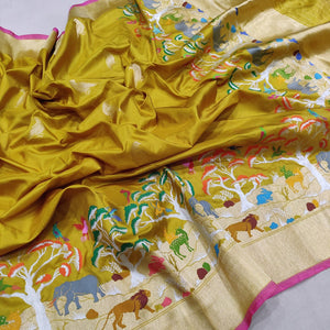 Katan silk handwoven saree Indian saree