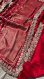 Red Wedding Munga Silk Saree Bridal Sarees