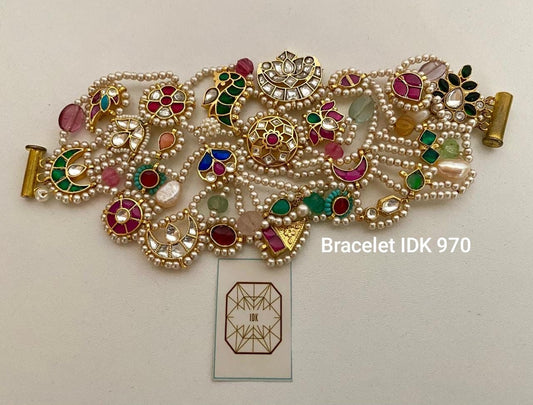 Vahima Kundan bracelet pacchi Kundan bracelet - Saffronfashionindia