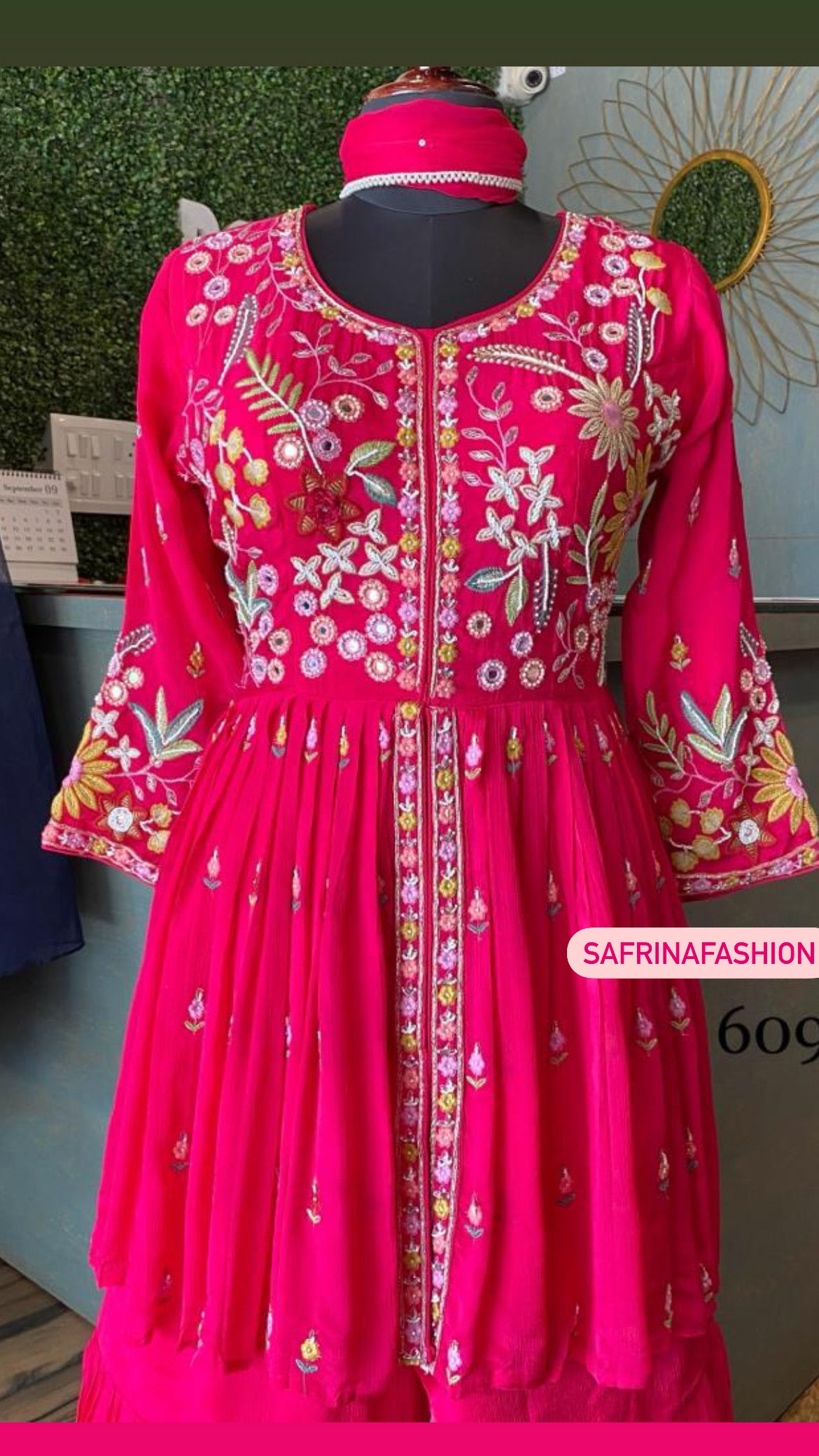 Pamila trendy pink indowestern dress - Saffronfashionindia
