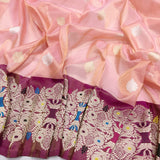 Kaniksha tissue handwoven kadwa saree
