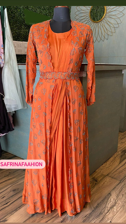 Dinisha gown partywear gorgeous dress - Saffronfashionindia
