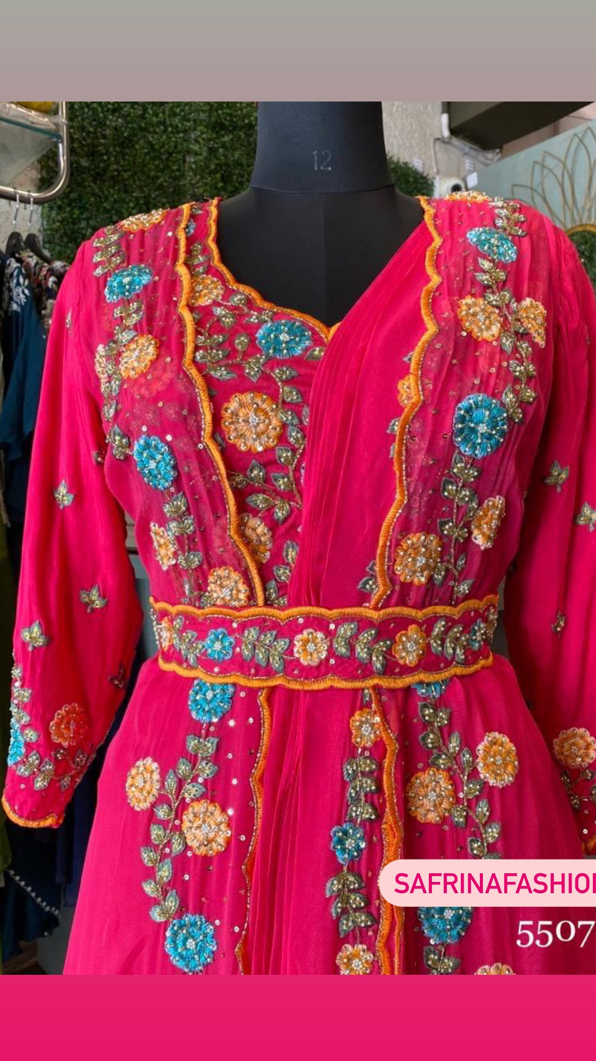 Pink Sangeet Dress Bridesmaid Dress Indowestern dresses - Saffronfashionindia